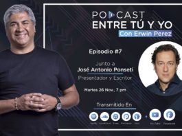 Erwin Pérez entrevista al presentador español José Antonio Ponseti